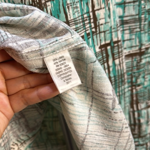 Christopher&banks  Elegant Linen Top Blouse Shirt Size S (us size 8~10) - Picture 8 of 8